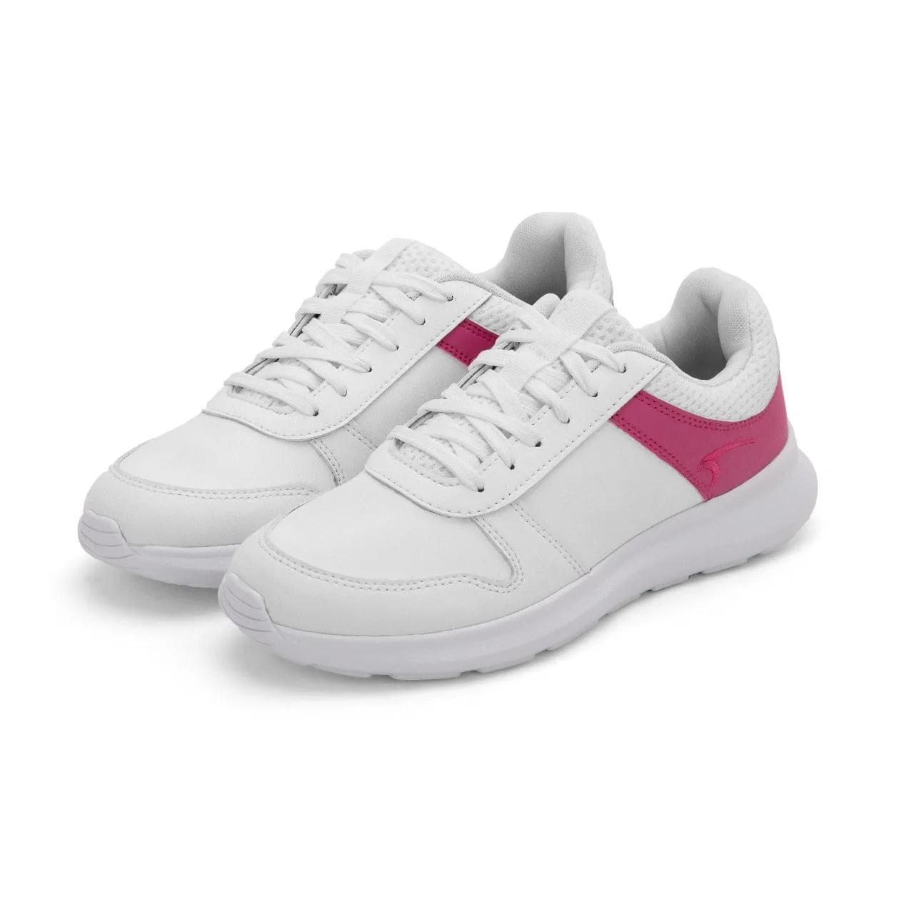 Mintra Alpha Lifestyle Shoes For Women, White & Carmine Rose