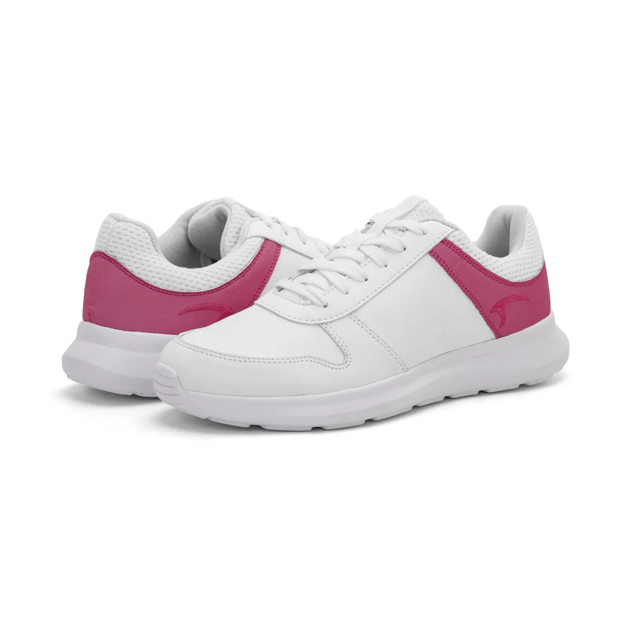 Mintra Alpha Lifestyle Shoes For Women, White & Carmine Rose