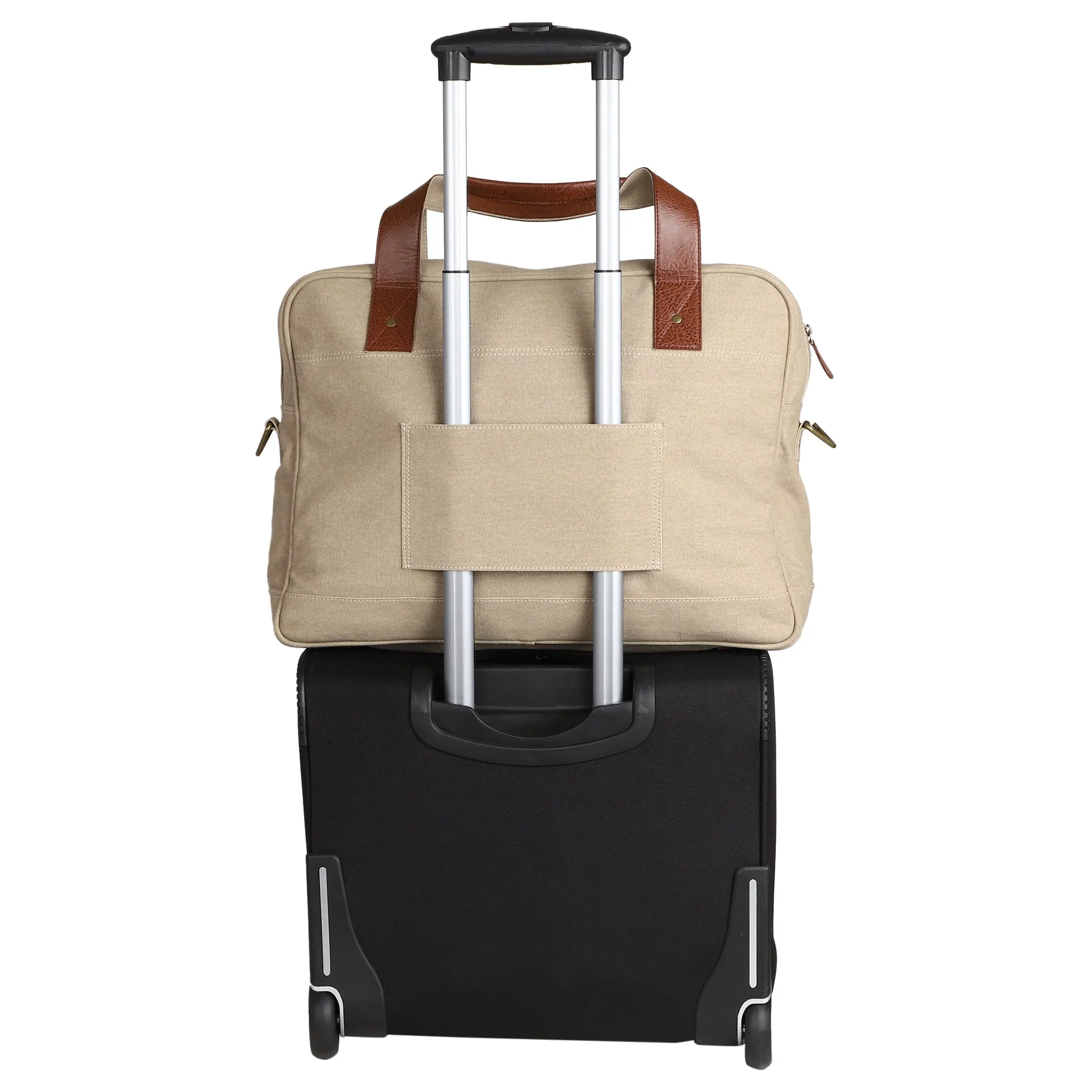Mona B Canvas Travel/Gym/Sports Duffel Bag: Flint