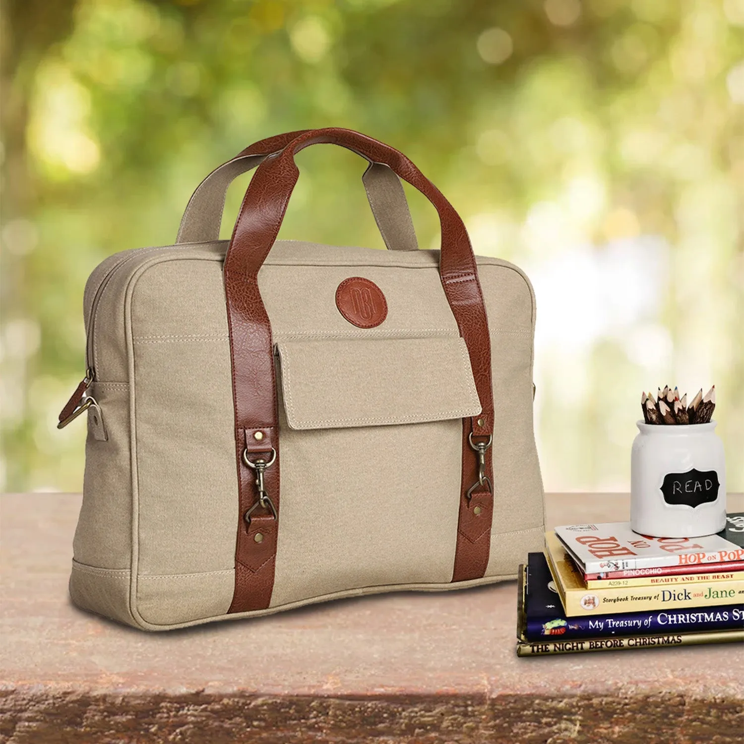 Mona B Canvas Travel/Gym/Sports Duffel Bag: Flint