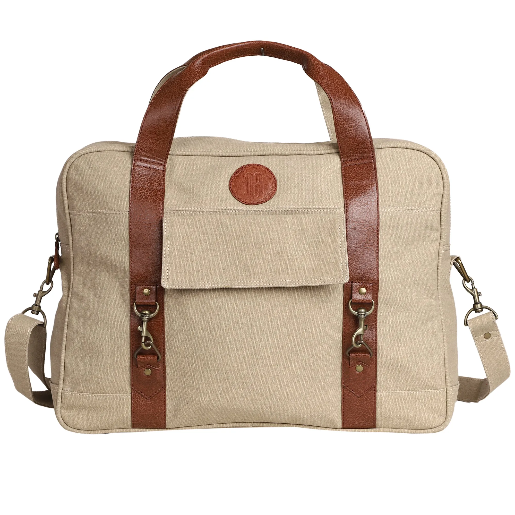 Mona B Canvas Travel/Gym/Sports Duffel Bag: Flint