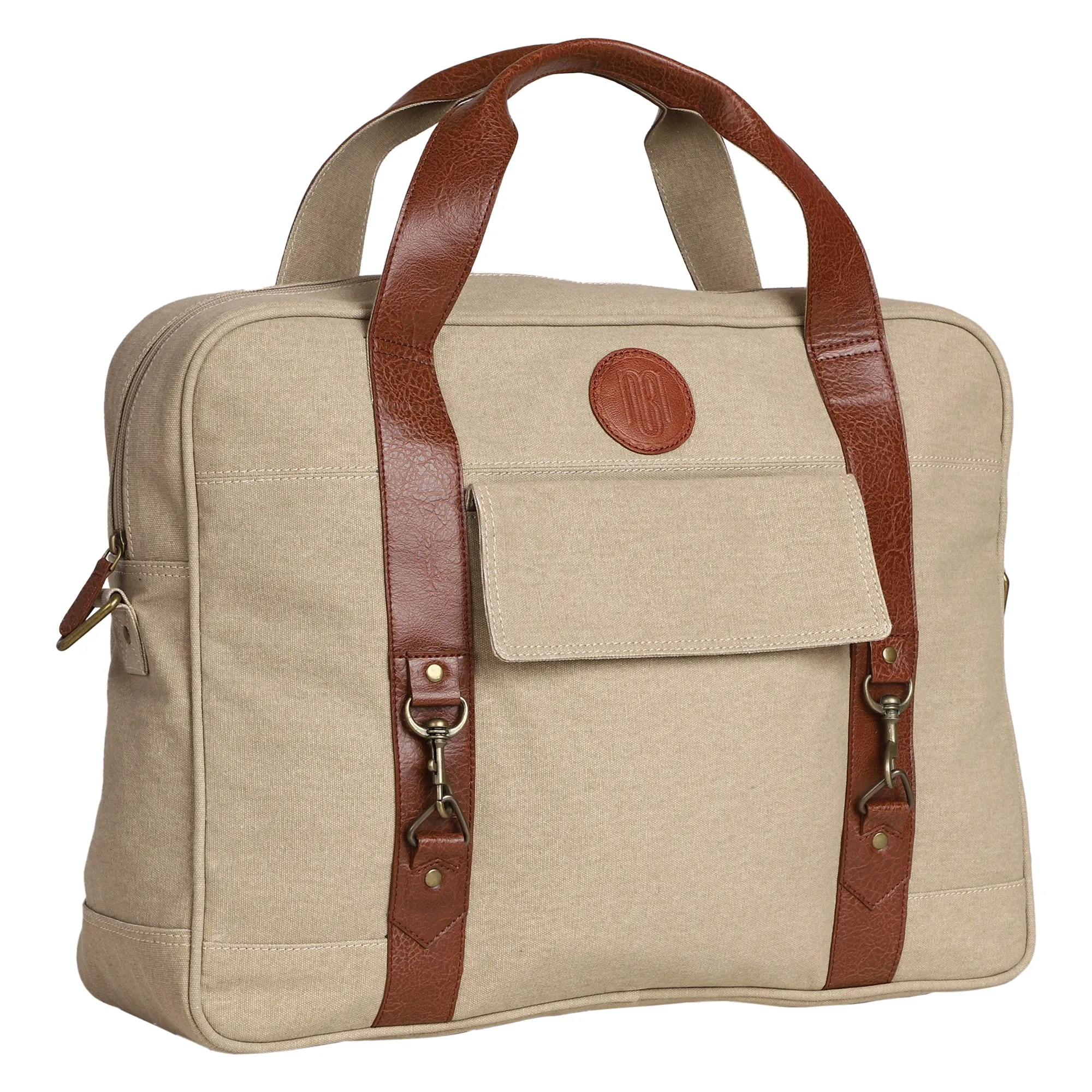 Mona B Canvas Travel/Gym/Sports Duffel Bag: Flint