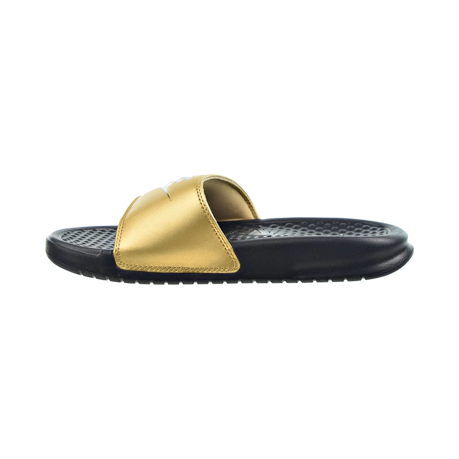 Nike Benassi JDI Women's Slide Sandals Black-Metallic Gold