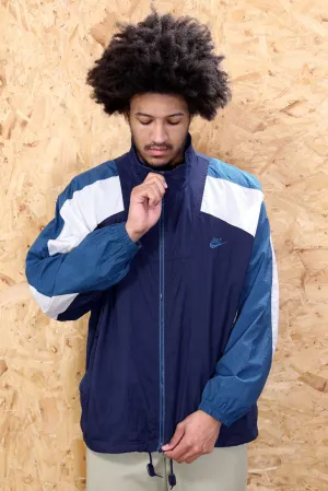 Nike Blue Panelled Sports Jacket