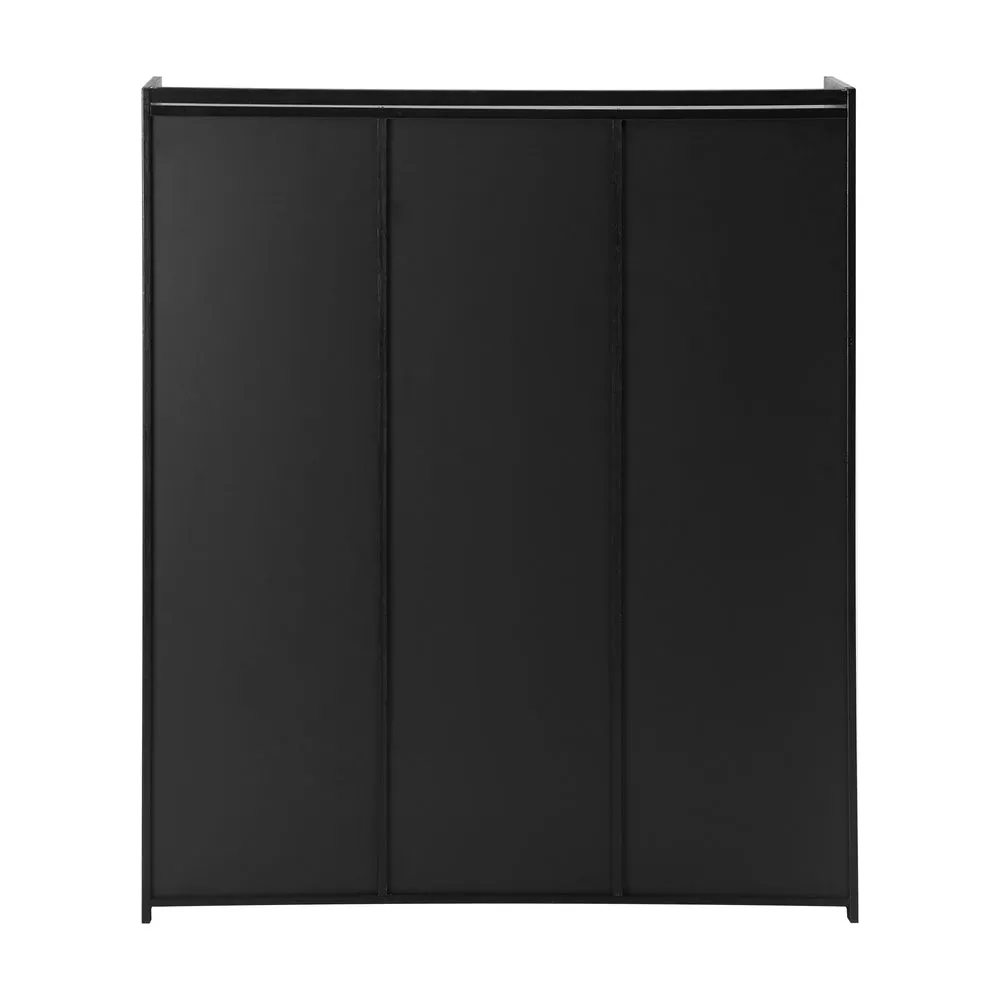 Oikiture Shoe Storage Cabinet 3 Doors Rattan Style