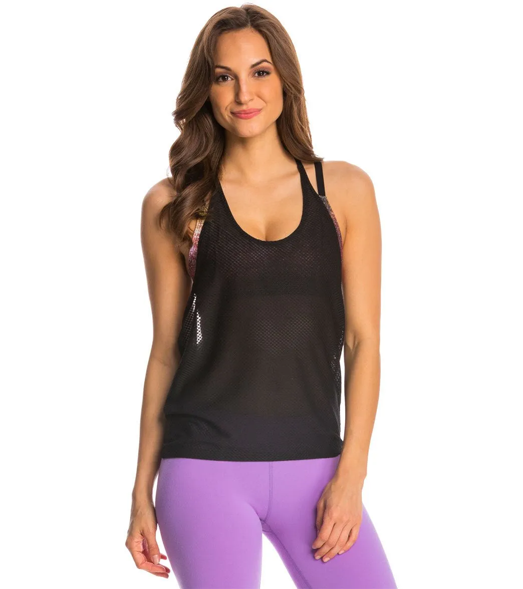 Onzie T-Back Mesh Yoga Tank Top
