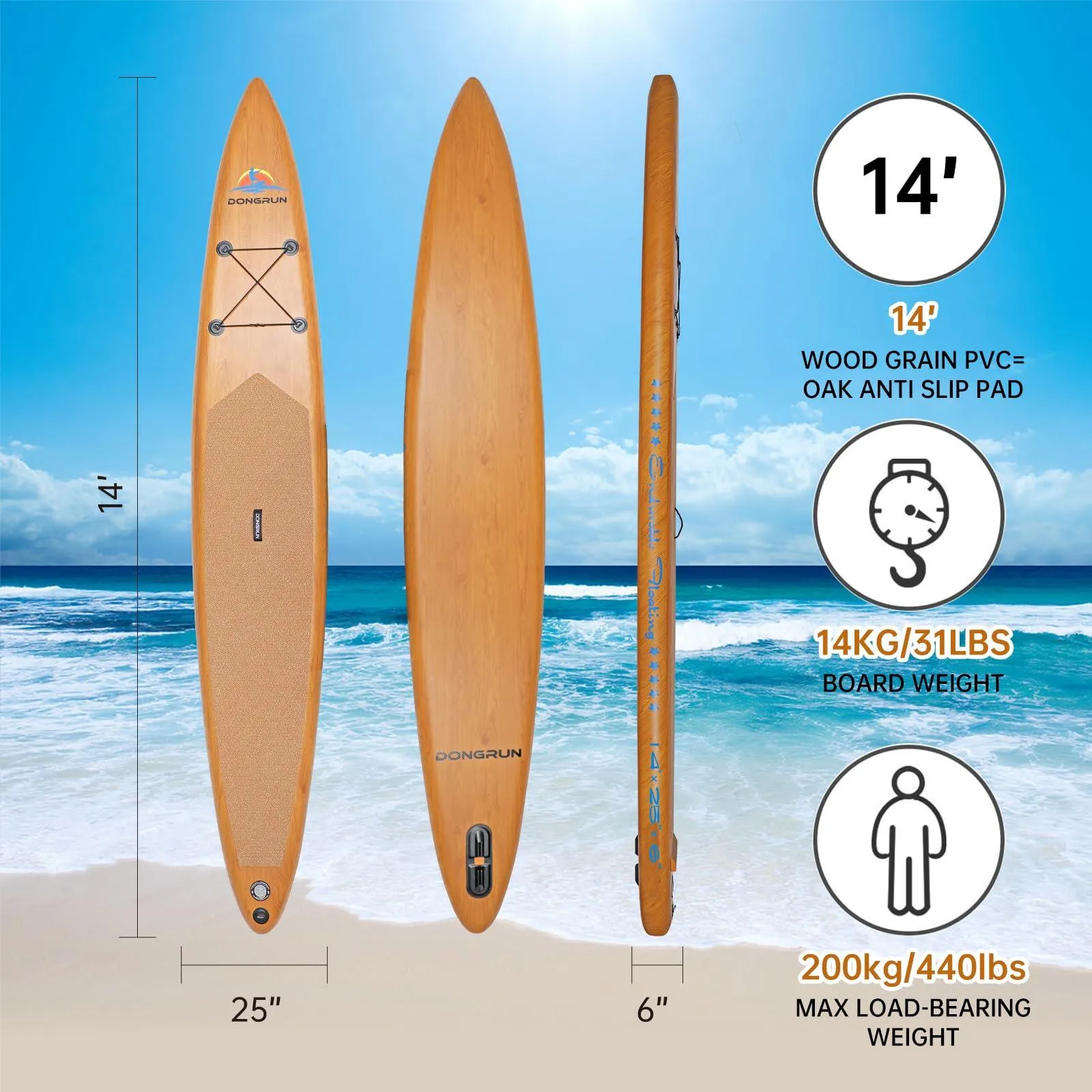 Paddle Board, Size 14'*25"*6" Reinforced Double Layer Racing