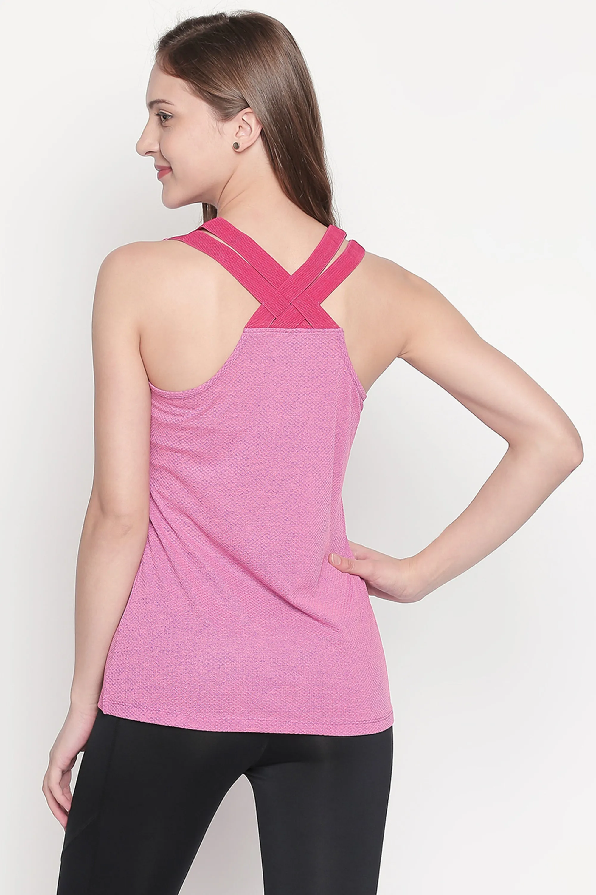 Pink Sleeveless Tank Top