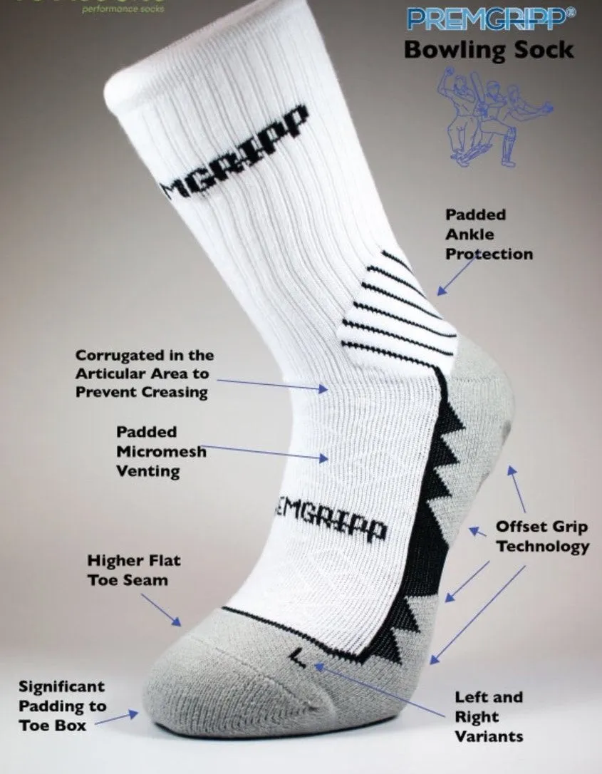 Premgripp non-slip technology performance socks - white