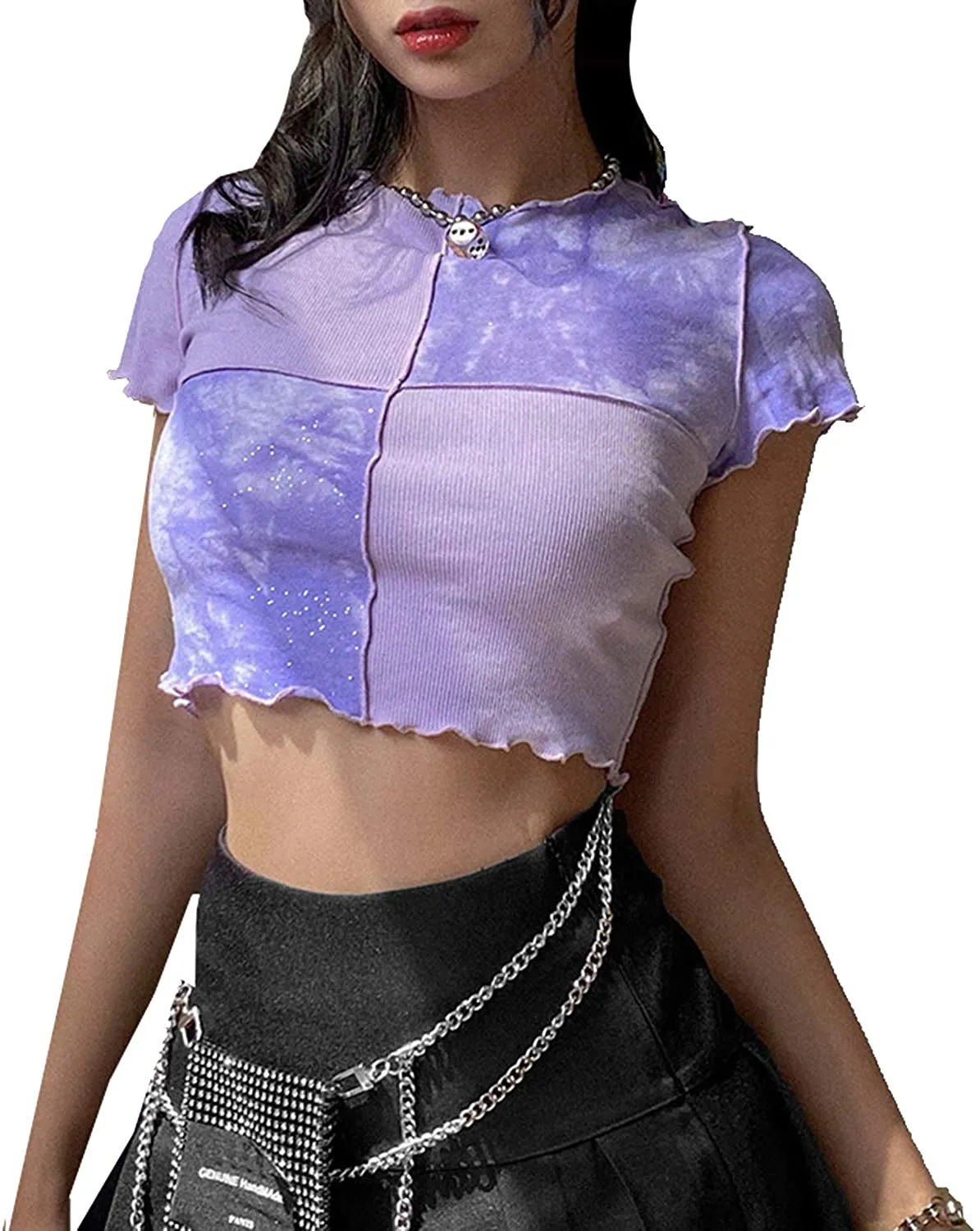 SansoiSan Women T-Shirt Elastic Femme Streetwear Tops
