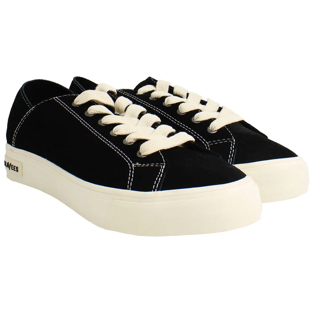 Seavees Sausalito Womens Black Plimsolls