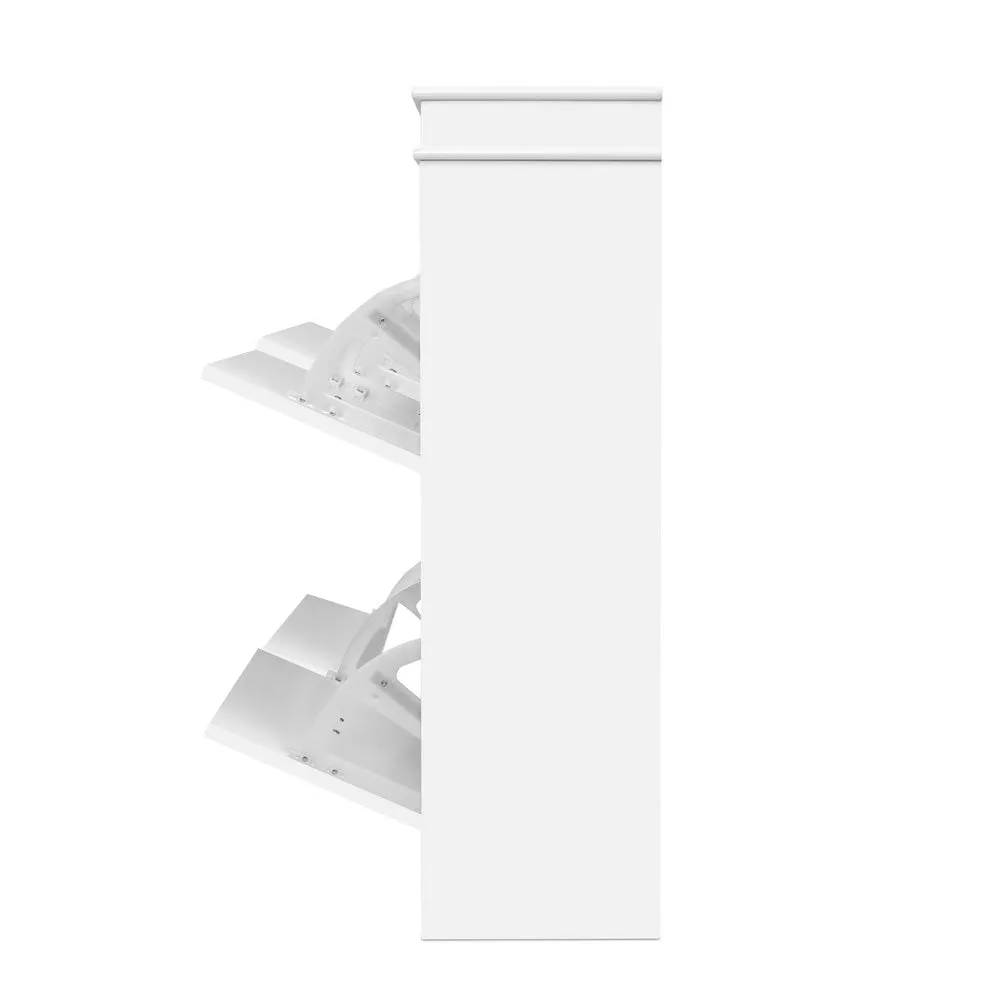 Shoe Cabinet Shoes Storage Rack Home Organiser White Shelf Cupboard Modern