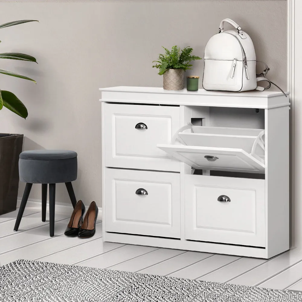 Shoe Cabinet Shoes Storage Rack Home Organiser White Shelf Cupboard Modern