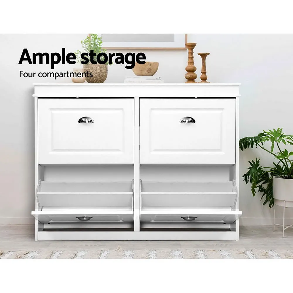 Shoe Cabinet Shoes Storage Rack Home Organiser White Shelf Cupboard Modern