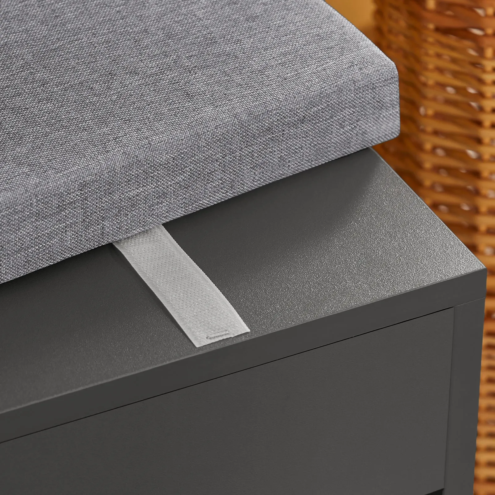 SoBuy Shoe Storage Cabinet Shoe Rack with Lift Up Bench Top and Seat Cushion FSR45-DG