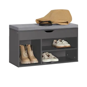 SoBuy Shoe Storage Cabinet Shoe Rack with Lift Up Bench Top and Seat Cushion FSR45-DG