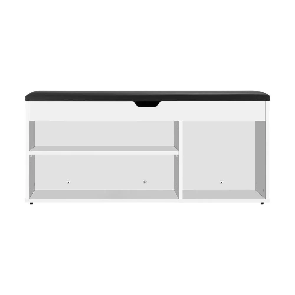 Sol Shoe Cabinet Bench Shoe Storage Rack PU Padded Seat Organiser Shelf