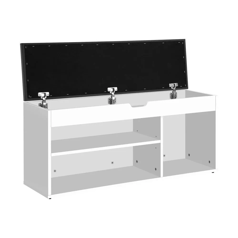 Sol Shoe Cabinet Bench Shoe Storage Rack PU Padded Seat Organiser Shelf