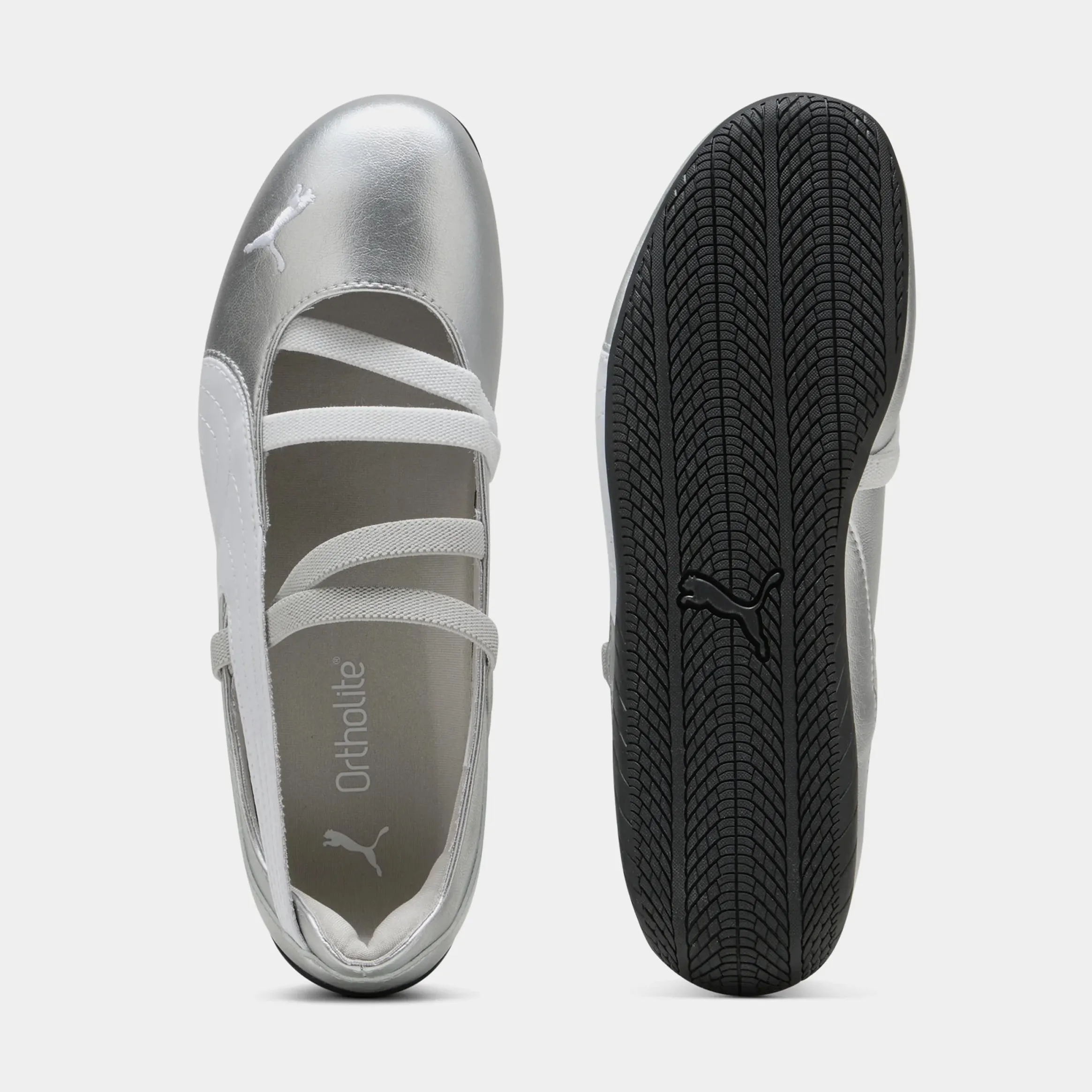 Speedcat Ballet Womens Lifestyle Shoes (Silver/White)