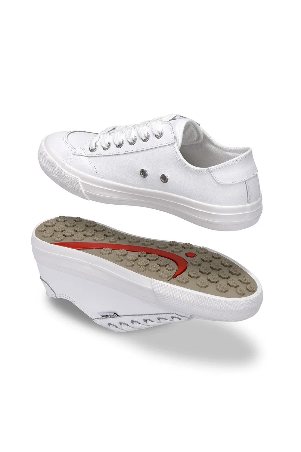 Spikeless White Leather Traveler Shoe - FINAL SALE