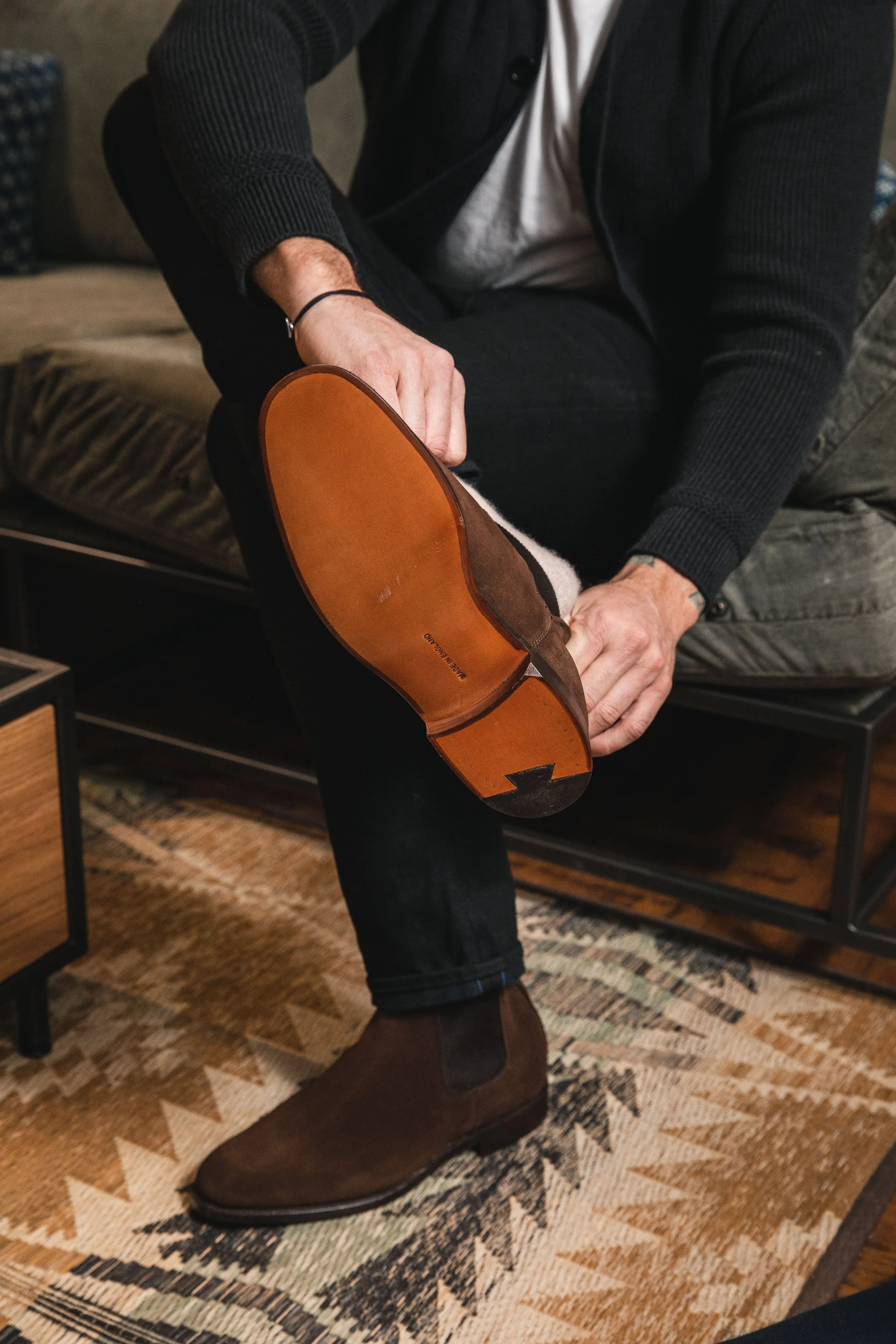 Trickers - Lambourn Chelsea Boot - Chocolate Repello Suede