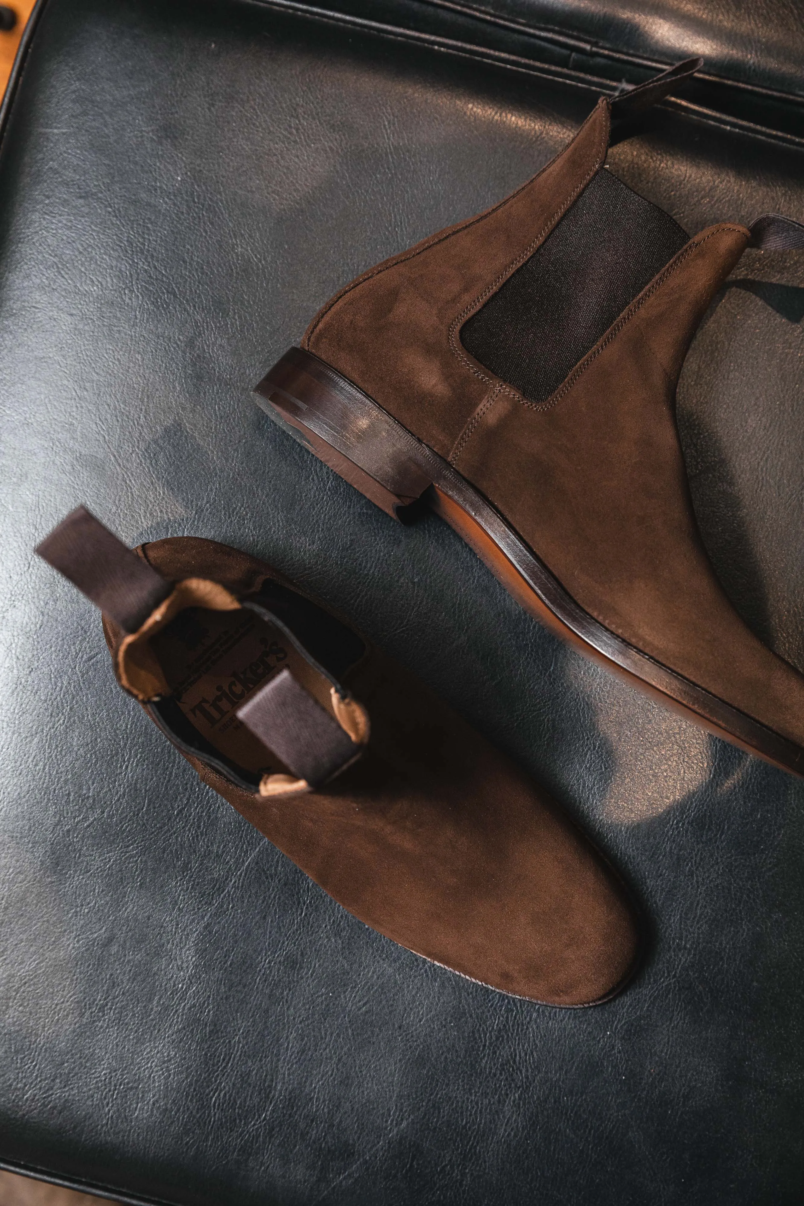 Trickers - Lambourn Chelsea Boot - Chocolate Repello Suede
