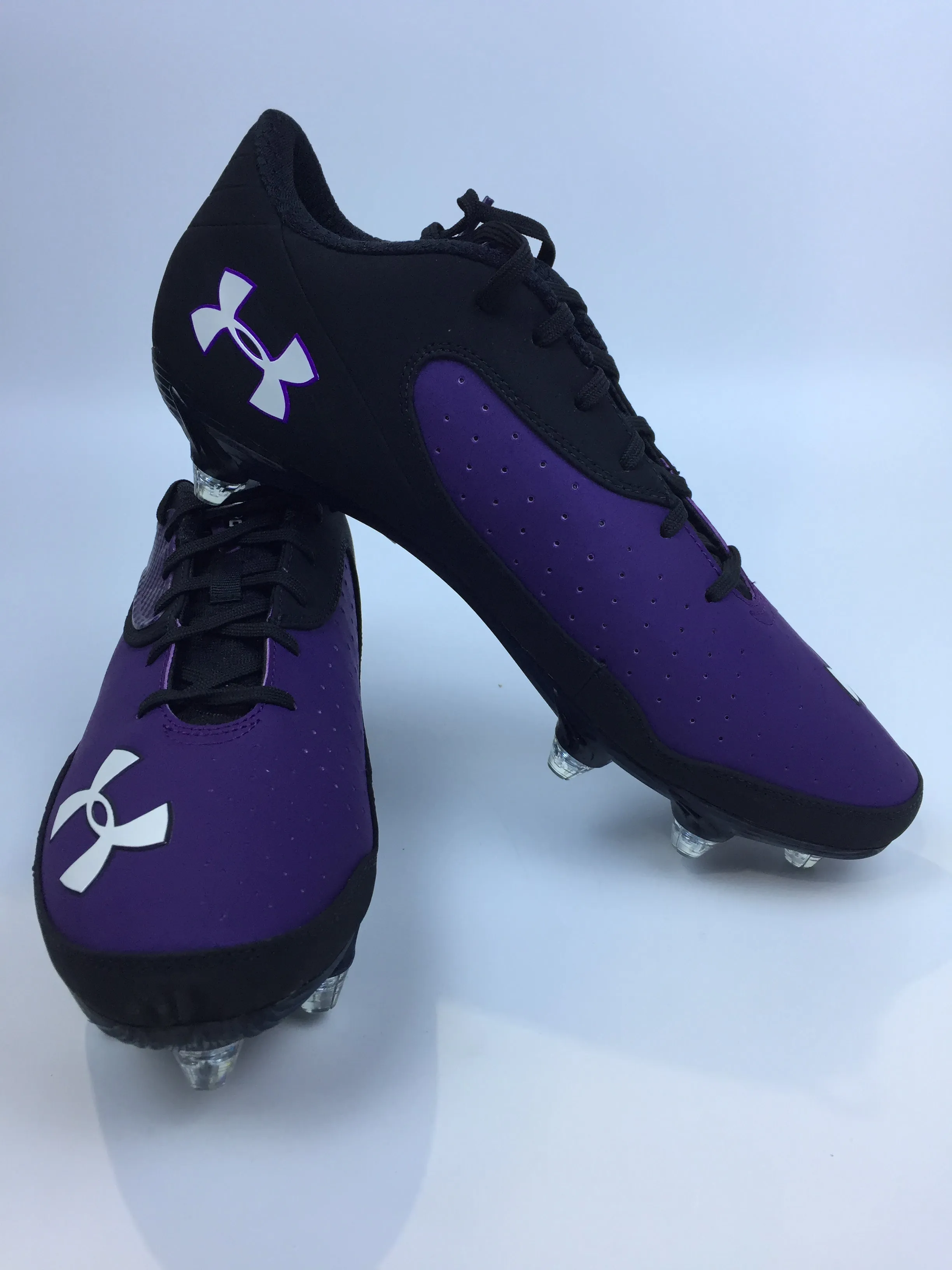 Under Armour Men Sport Cleat Color Black Size 13 Pair of Shoes