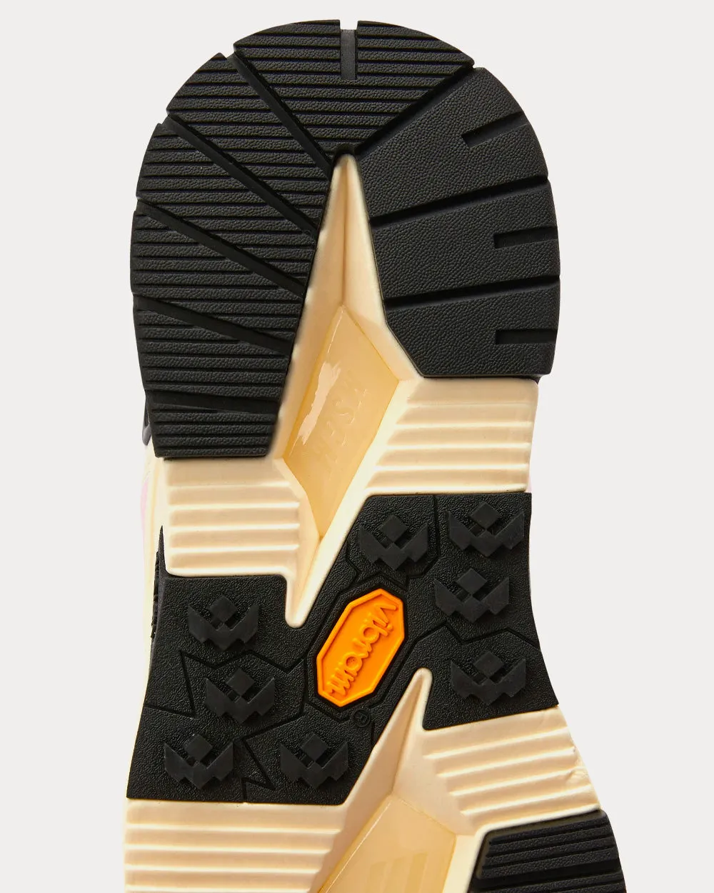 Vortex Leather & Fabric Beige Low Top Sneakers