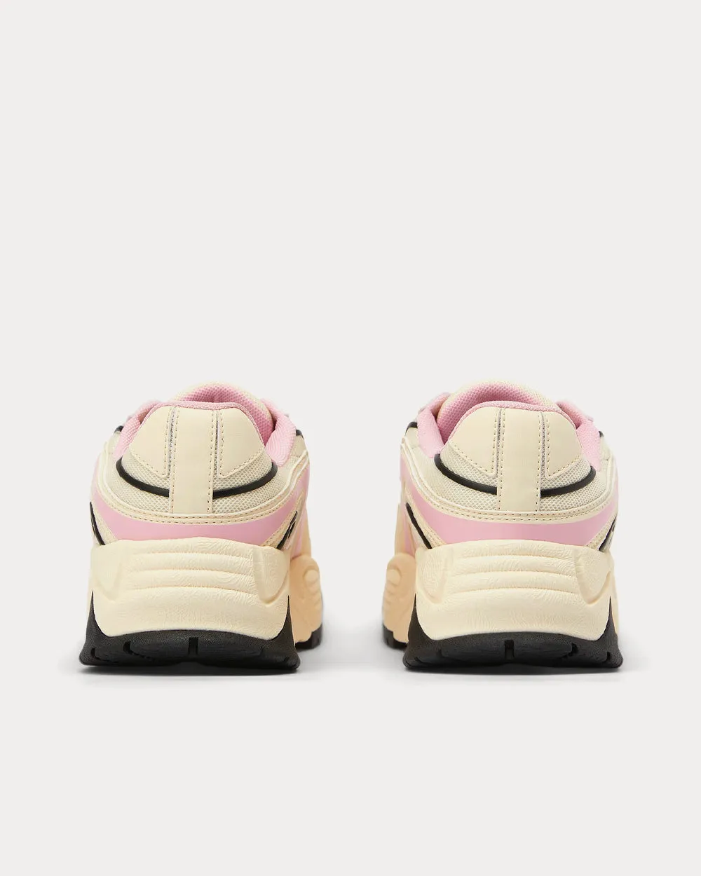 Vortex Leather & Fabric Beige Low Top Sneakers