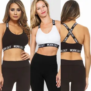 Workout sports bra